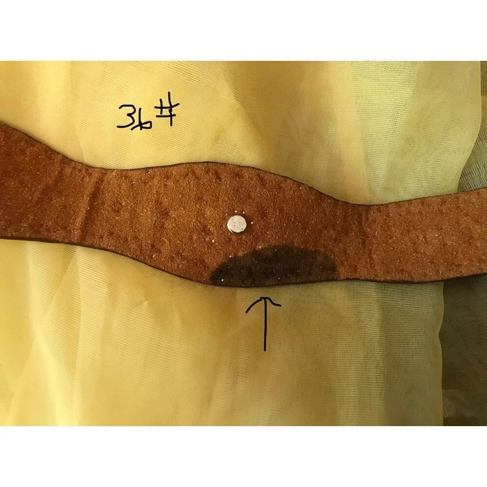 Brown Rhinestone‎ leather belt